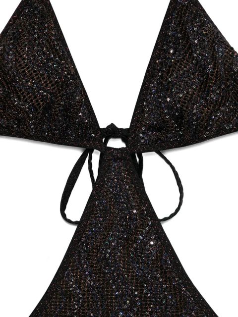 Missoni sequin tie swimsuit - Brown