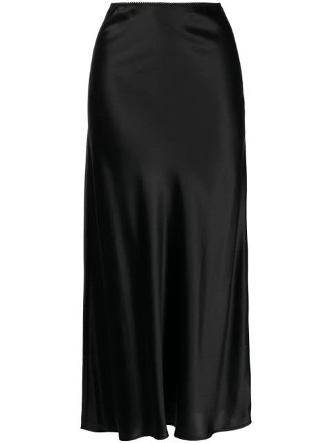 Reformation Layla silk midi skirt - Black - zdjęcie produktu nr 1