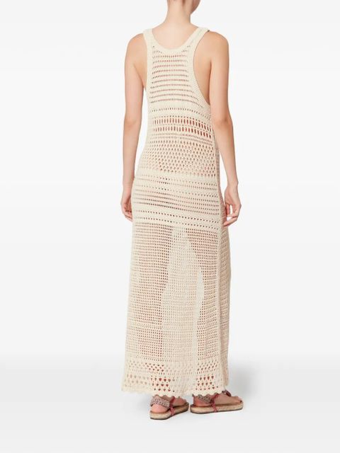 MARANT ÉTOILE Zaro V-neck crochet maxi dress - Neutrals