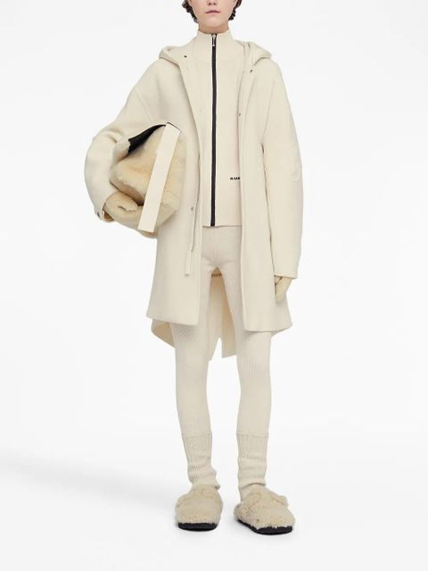 Jil Sander logo-patch knitted leggings - Neutrals - zdjęcie produktu nr 2