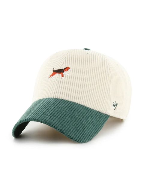 47 brand czapka z daszkiem sztruksowa Dog Cord Base Runner kolor beżowy XXD-TCBRT02EWS-NT - zdjęcie produktu nr 1