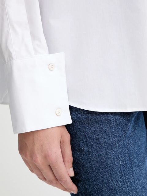 BOSS koszula bawełniana damska kolor biały relaxed z kołnierzykiem klasycznym 50548455