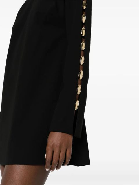 Simkhai appliqué-detail long-sleeve minidress - Black