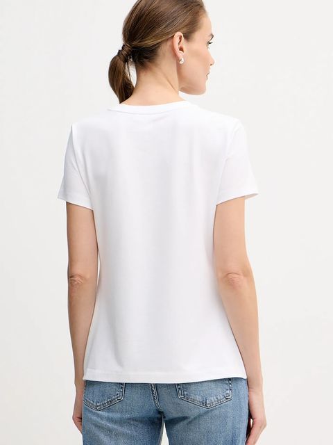 Dkny t-shirt KNIT TOPS damski kolor biały P5GHZWNA