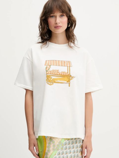 Never Fully Dressed t-shirt Cart damski kolor biały NFDTO1813 - zdjęcie produktu nr 1