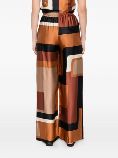Faithfull the Brand geometric-print palazzo pants - Brown