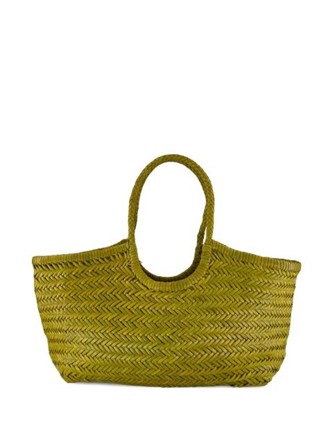 DRAGON DIFFUSION Nantucket woven big leather tote bag - Green - zdjęcie produktu nr 1