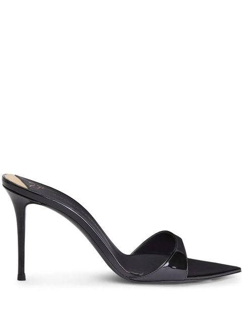 Giuseppe Zanotti Intriigo patent 90mm sandals - Black - zdjęcie produktu nr 1
