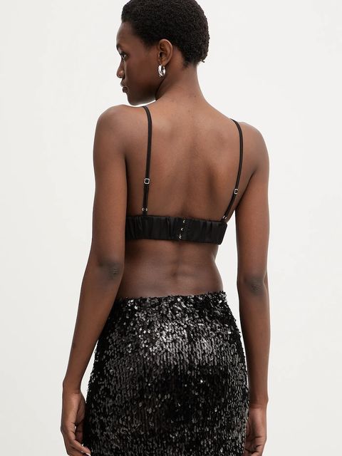 Haveone top damska kolor czarny z aplikacją RMA-P053