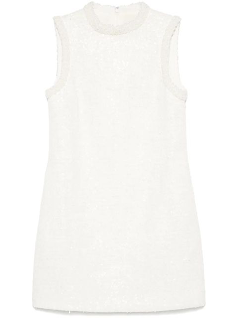 Self-Portrait sequin-embellished bouclé dress - Neutrals - zdjęcie produktu nr 1