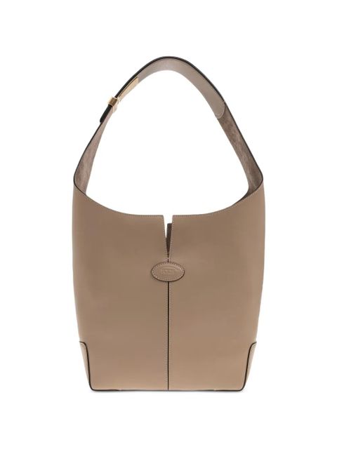 Tod's small logo-patch leather tote bag - Neutrals - zdjęcie produktu nr 1