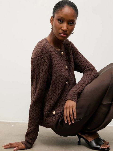 Answear.LAB kardigan damski kolor brązowy - zdjęcie produktu nr 1