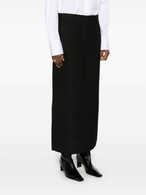 TOTEME low-waist straight maxi skirt - Black