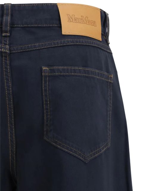 Max Mara contrast-stitch five-pocket jeans - Blue