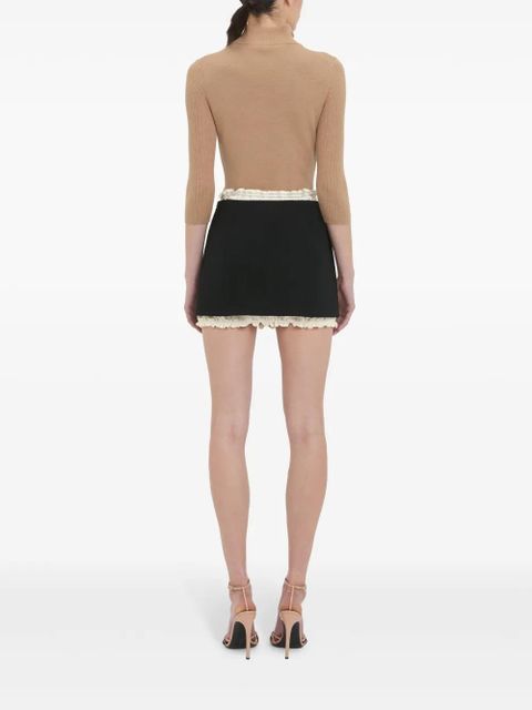 Victoria Beckham ruched-detail mini skirt - Black