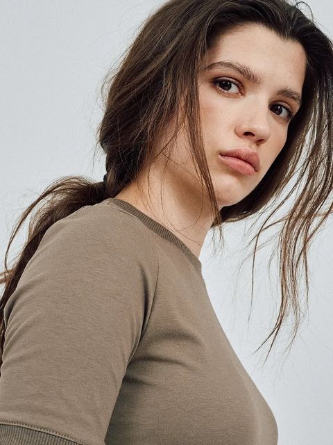 MUUV. t-shirt BASIC damska kolor zielony