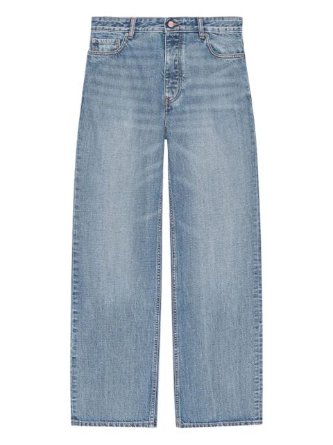 GANNI logo-patch jeans - Blue - zdjęcie produktu nr 1