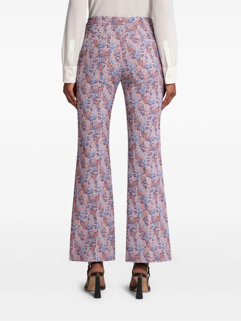ETRO floral-jacquard trousers - Blue