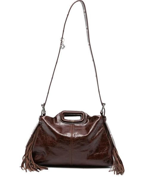 Maje leather fringe tote bag - Brown - zdjęcie produktu nr 1