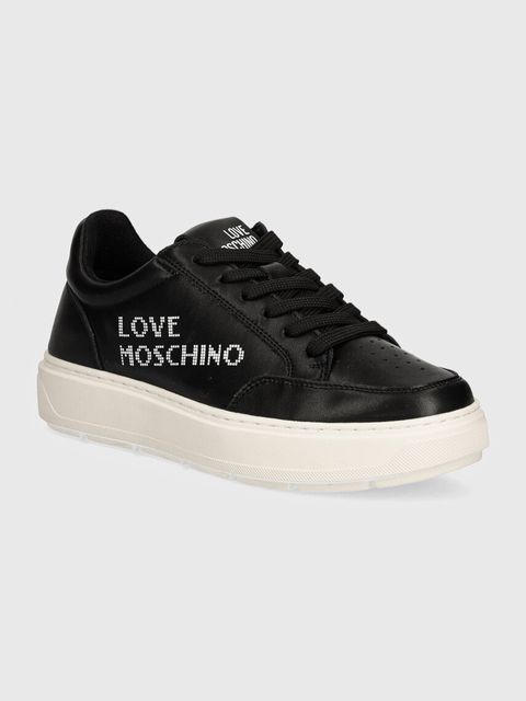 Love Moschino sneakersy skórzane kolor czarny JA15124G1LIA0000 - zdjęcie produktu nr 1
