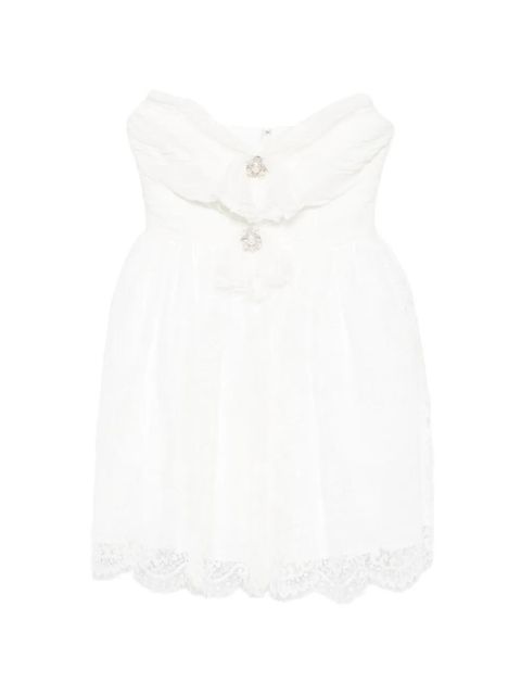 Self-Portrait strapless mini dress - White - zdjęcie produktu nr 1