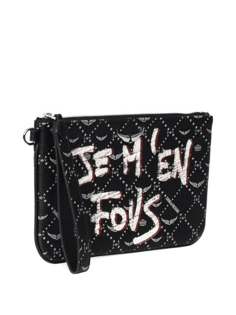 Zadig&Voltaire monogram clutch bag - Black