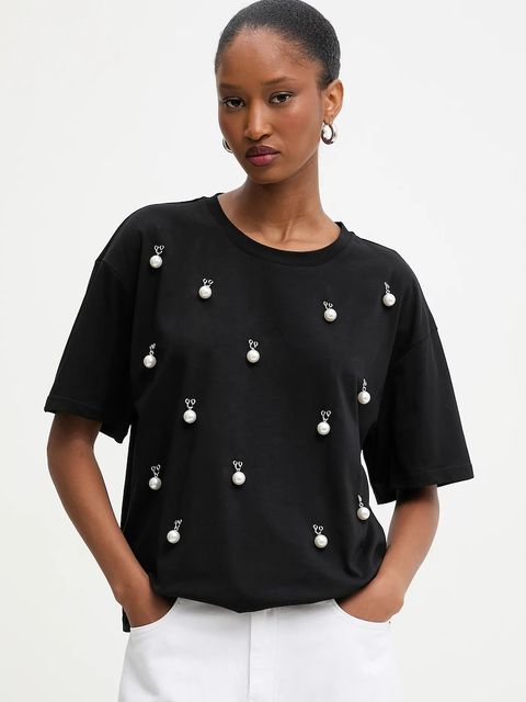 Answear.LAB bluzka damska kolor czarny z aplikacją - zdjęcie produktu nr 1