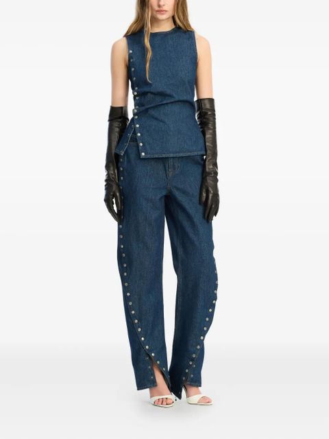 ROTATE BIRGER CHRISTENSEN buttoned wide leg jeans - Blue