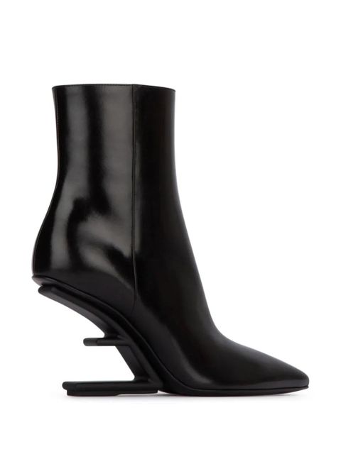 FENDI 95mm sculpted-heel boots - Black