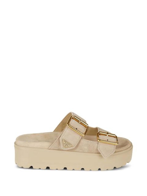 Prada buckle platform sandals - Neutrals - zdjęcie produktu nr 1