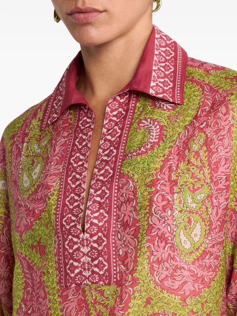 ETRO paisley mini dress - Pink