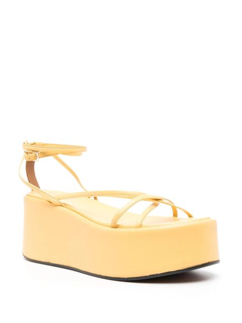 ATP Atelier Nole 80mm leather platform sandals - Yellow - zdjęcie produktu nr 2