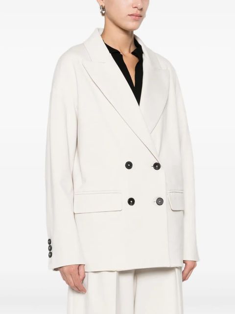 SOLOTRE double-breasted blazer - White