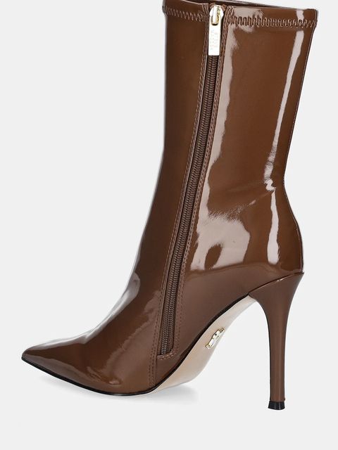 Steve Madden botki Easy St. kolor brązowy na szpilce 11004817