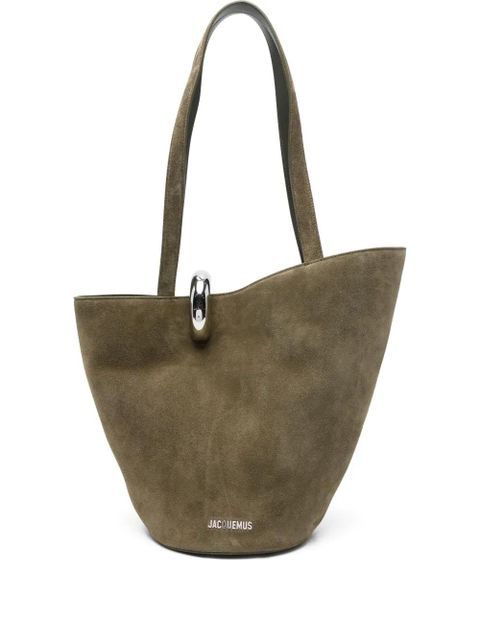 Jacquemus The Bamba suede tote bag - Green - zdjęcie produktu nr 1