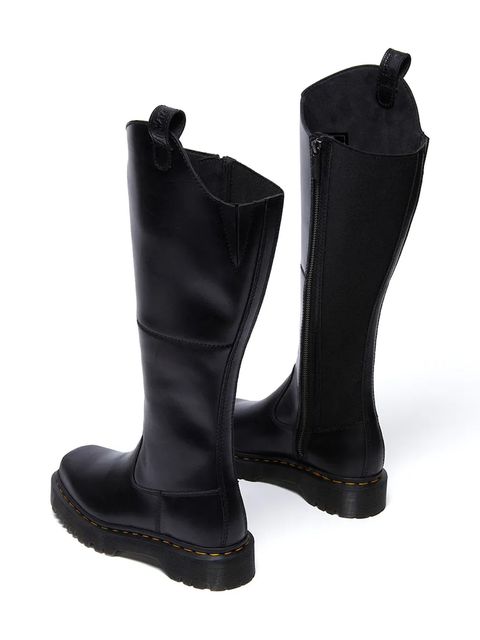 Dr. Martens kozaki skórzane Amaayah Hi damskie kolor czarny na platformie DM31947001 - zdjęcie produktu nr 2