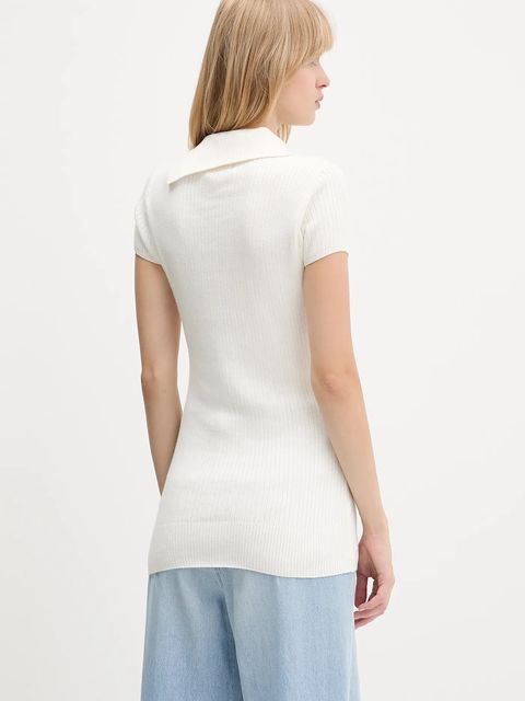 Hollister Co. bluzka damska kolor beżowy gładka KI350-5130