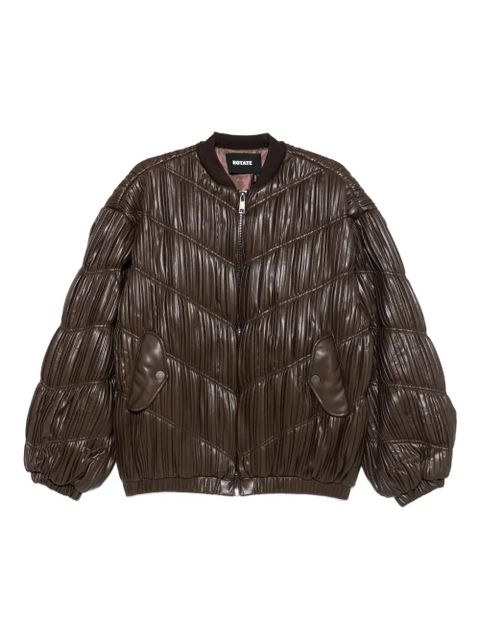 ROTATE BIRGER CHRISTENSEN pleated bomber jacket - Brown - zdjęcie produktu nr 1