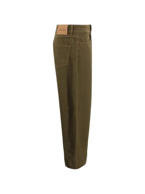 Max Mara patch-pocket straight trousers - Green