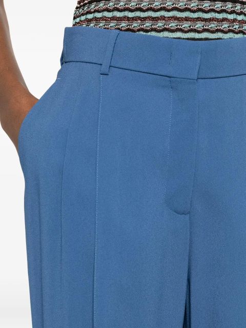 Missoni pleated turn-up palazzo pants - Blue