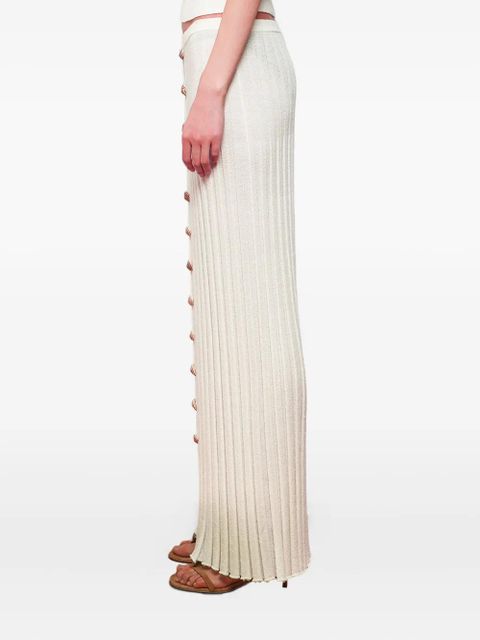 Christopher Esber pleated buttoned skirt - White