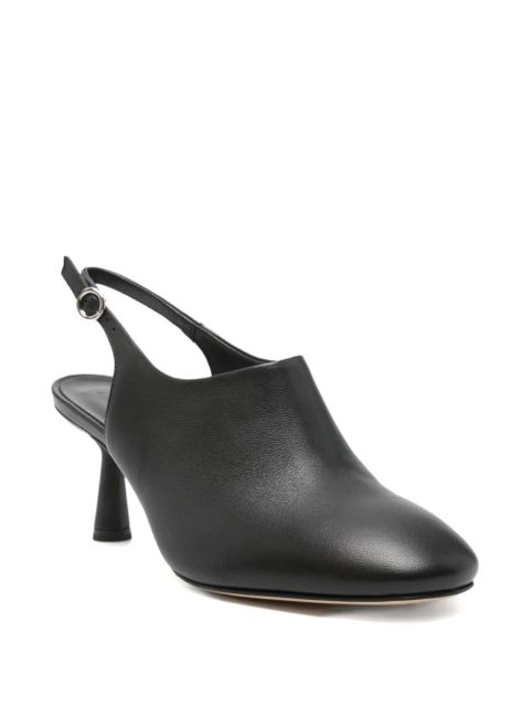 Aeyde 70mm leather slingback pumps - Black - zdjęcie produktu nr 2