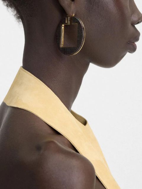 Jacquemus The Rond Carré hoop earrings - Gold