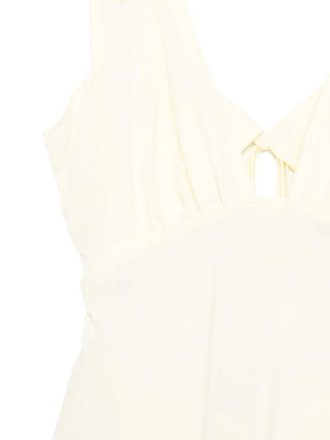 Paris Georgia Bernie tie-front ruffled camisole - Yellow