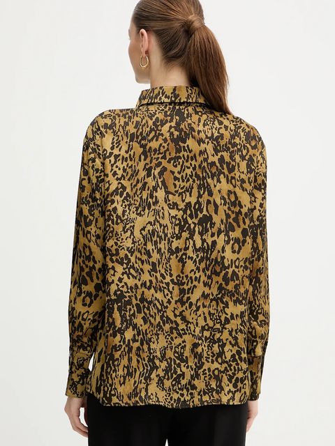 Morgan koszula damska kolor zielony relaxed z kołnierzykiem klasycznym COLY.F