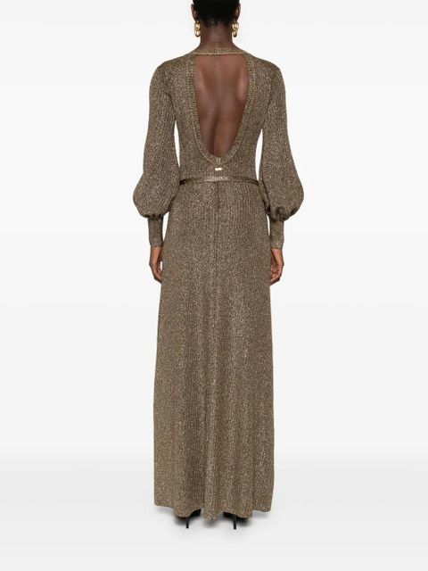 TOM FORD V-neck open-back maxi dress - Gold