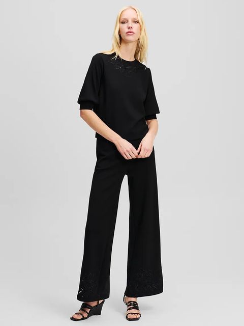 Karl Lagerfeld sweter damski kolor czarny A2W20040