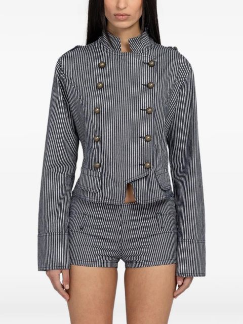 Gimaguas London striped double-breasted jacket - Grey - zdjęcie produktu nr 1