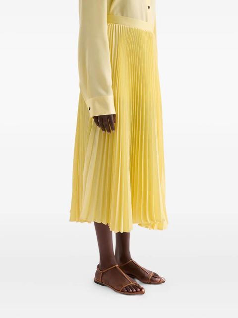 Jil Sander pleated midi skirt - Yellow