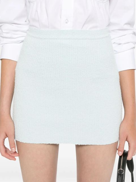 WARDROBE.NYC towelling-finish mini skirt - Blue